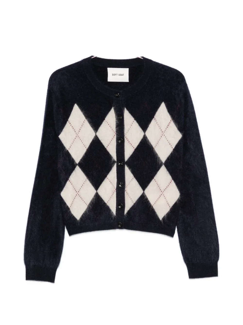 Soft Goat Argyle cashmere cardigan