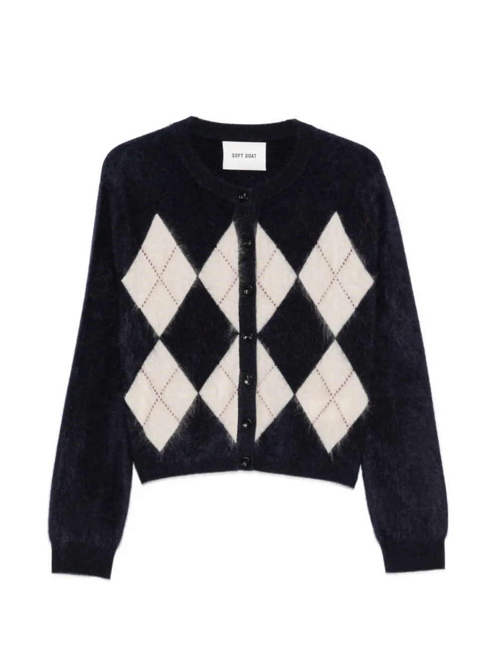 Soft Goat Argyle cashmere cardigan