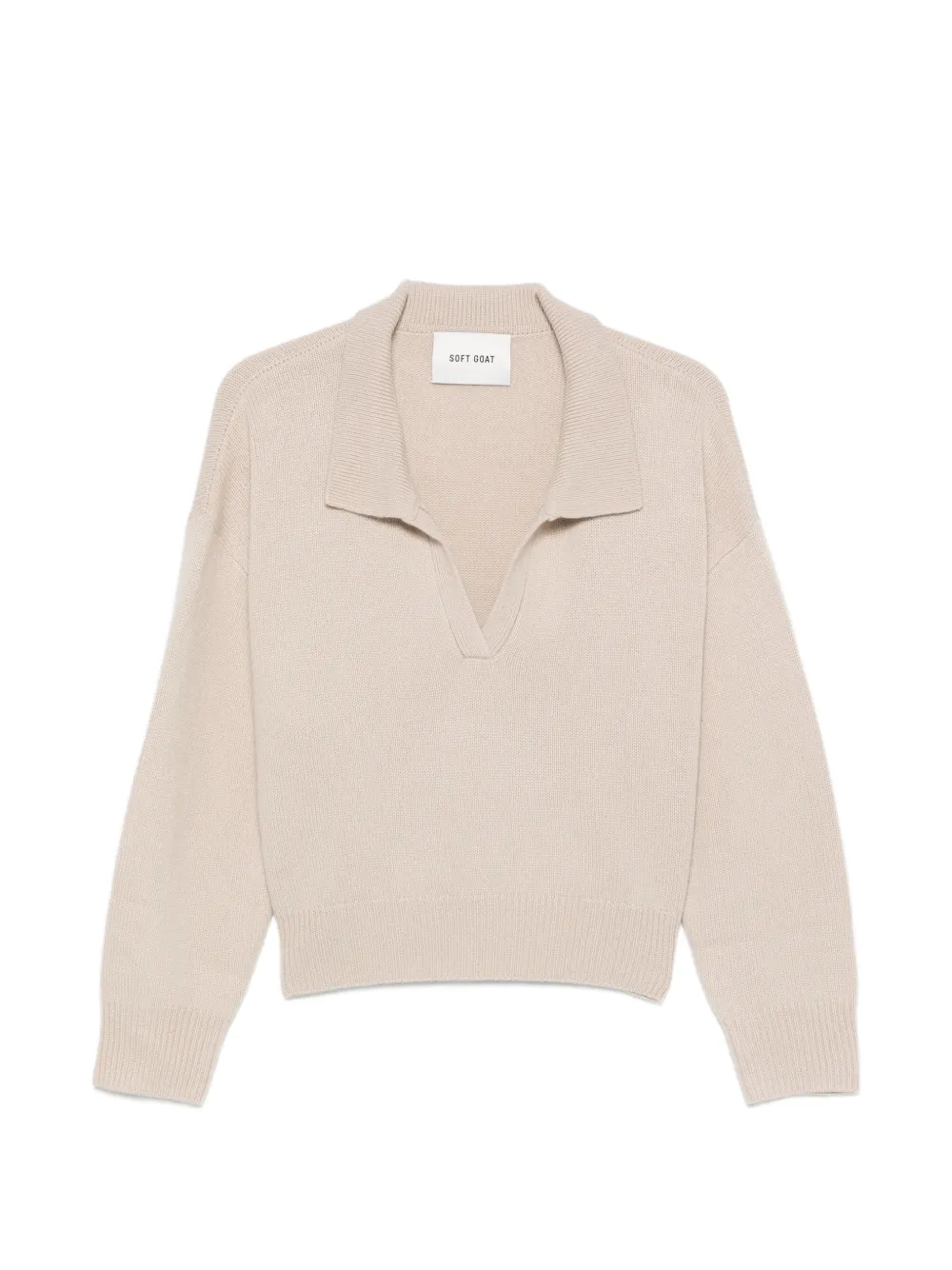 Soft Goat relaxed-fit polo sweater