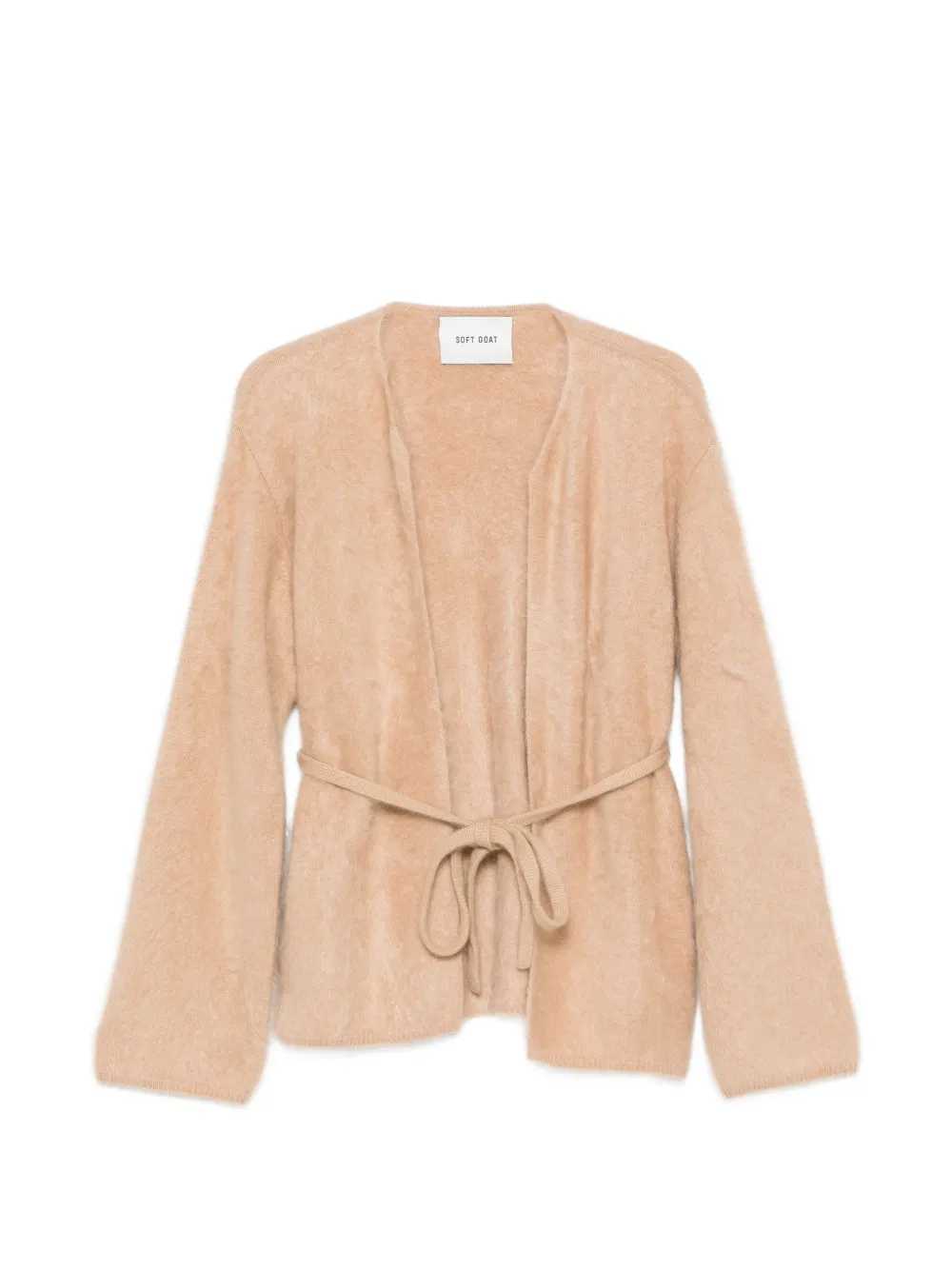 Soft Goat brushed wrap cardigan