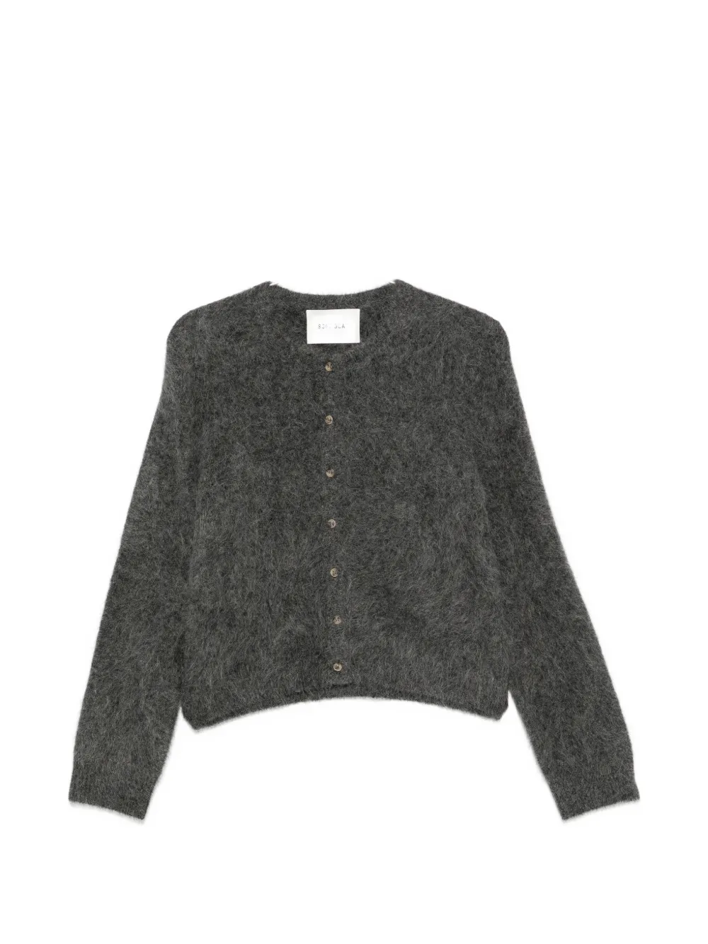 Soft Goat brushed-knit alpaca cardigan