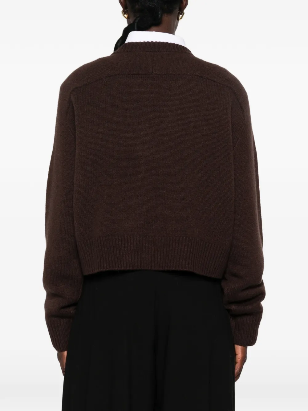 Soft Goat Cropped kasjmier trui Bruin