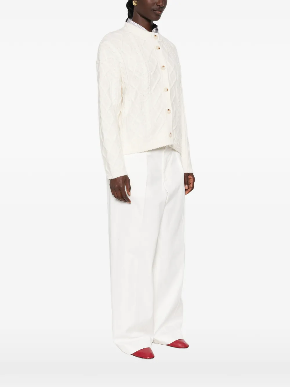Soft Goat Kabelgebreid vest Beige