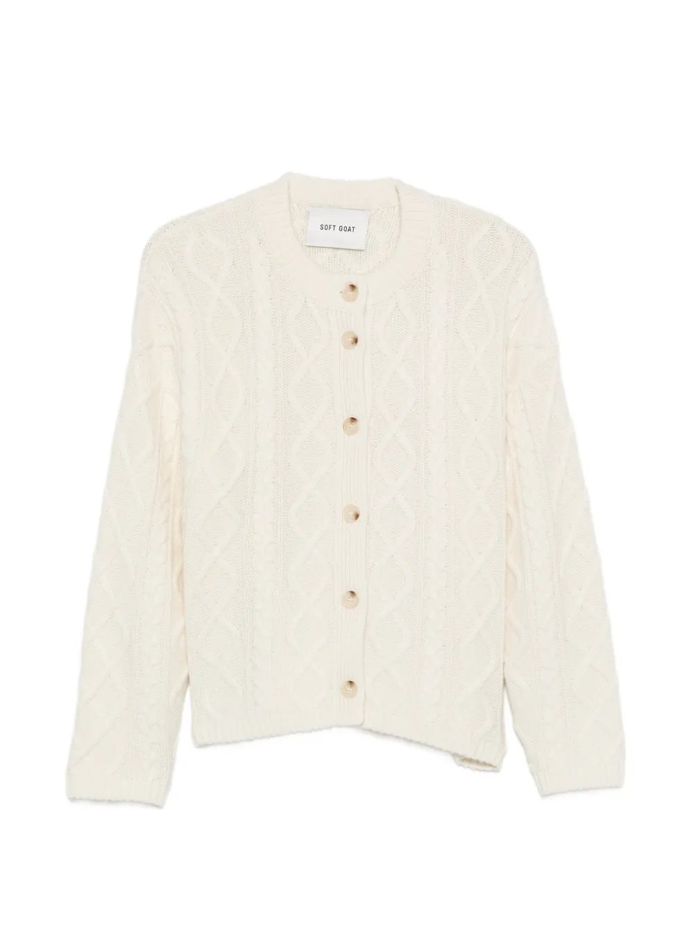 Soft Goat cable-knit cardigan
