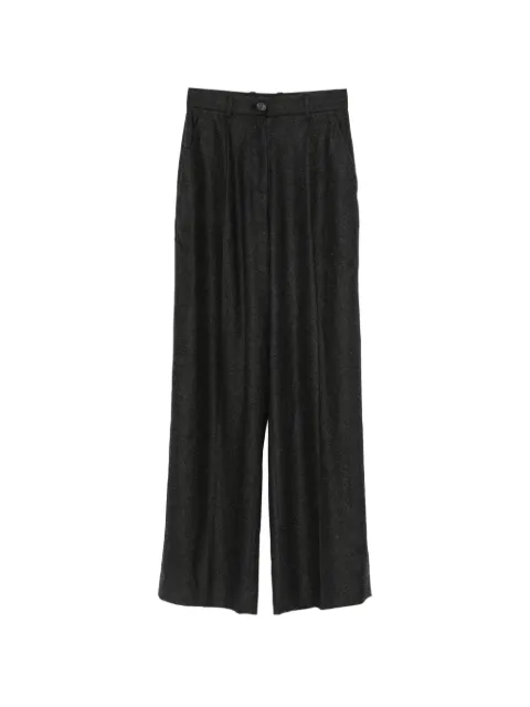 Soft Goat pleated wide-leg trousers