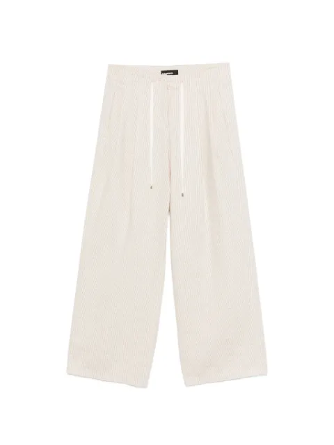 Cambio pinstripe drawstring trousers