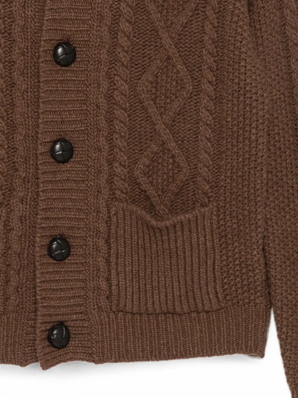 RAKKI Steve McQueen kabelgebreid vest Bruin