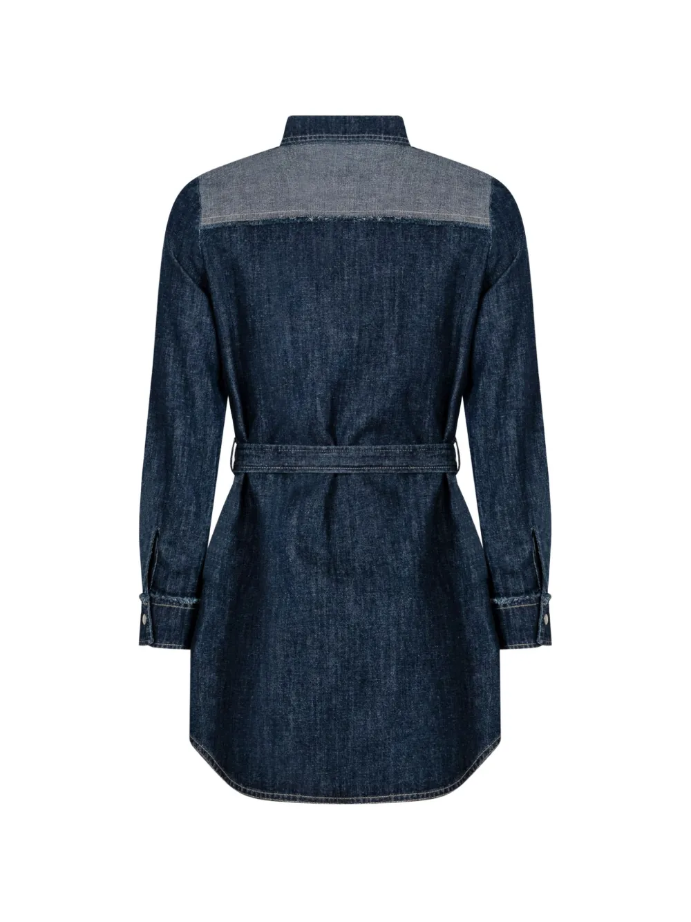 Golden Goose Kids Journey shirt met franje afwerking en ceintuur Blauw