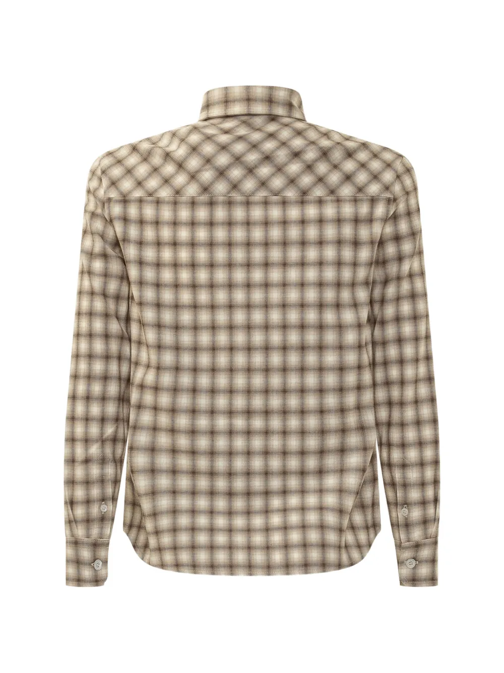Golden Goose Kids Geruit shirt Beige