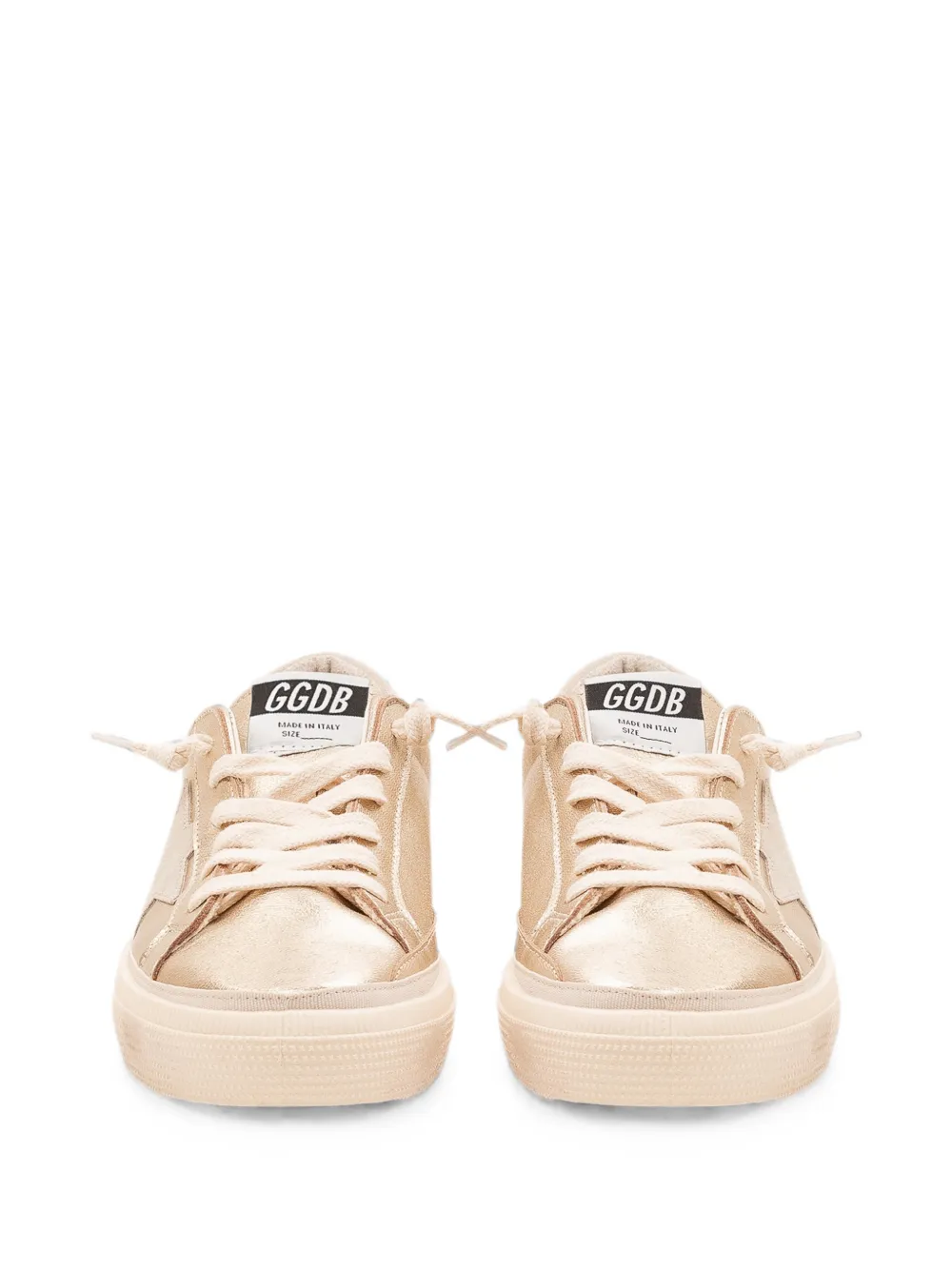Golden Goose Kids leather sneakers Goud