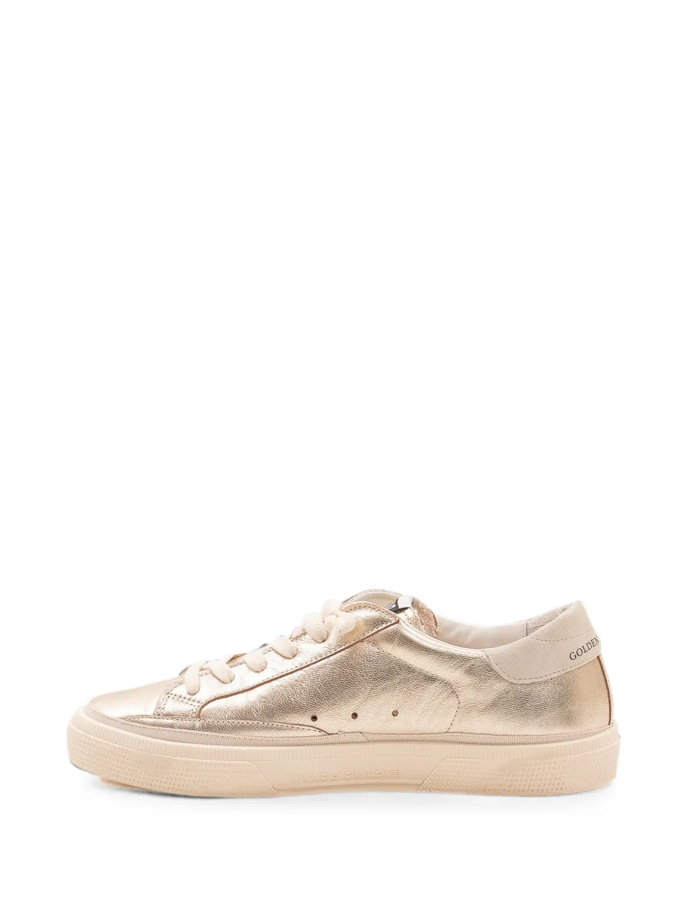 Golden Goose Kids leather sneakers Goud
