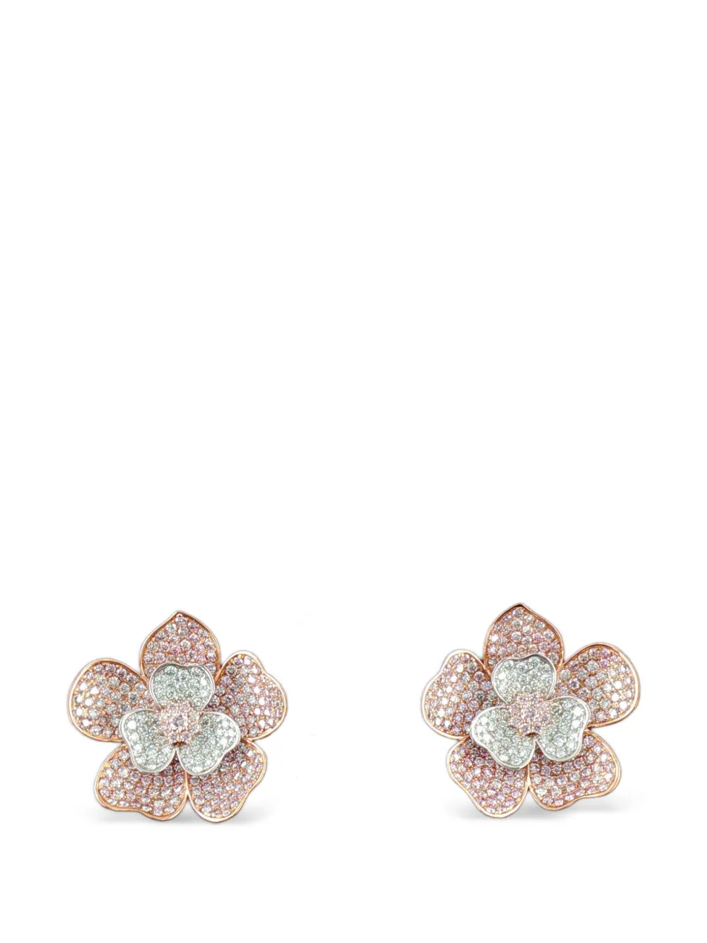 HYT Jewelry flower diamond earrings - Rosa
