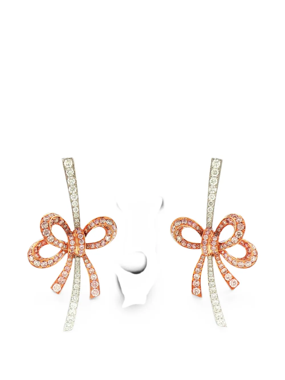 HYT Jewelry diamond bow earrings - Rosa