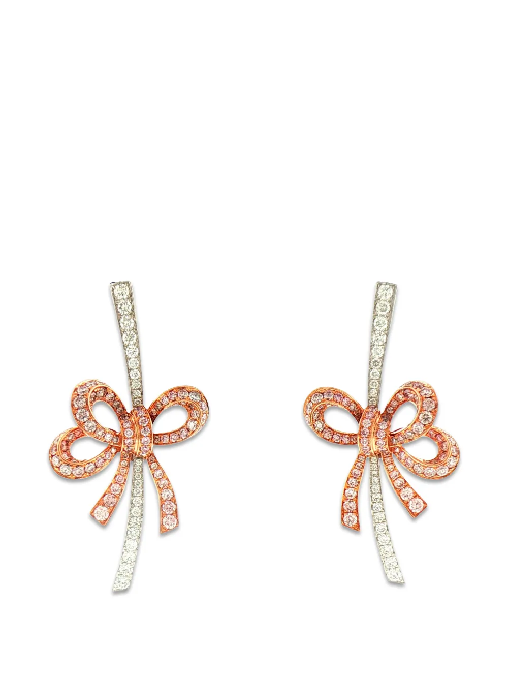 HYT Jewelry diamond bow earrings - Rosa