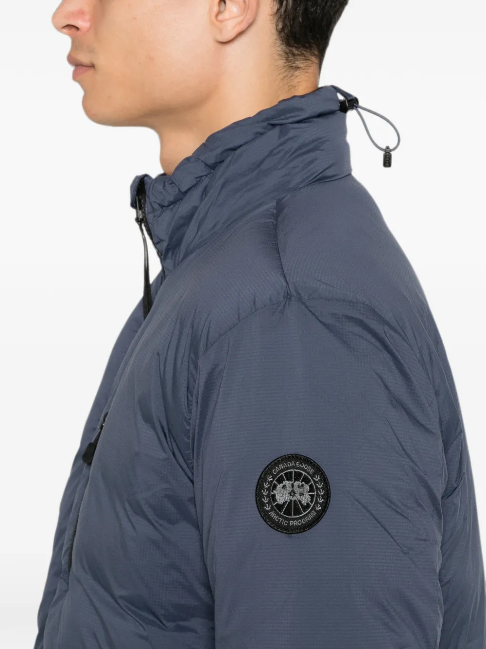 Canada Goose Lodge gewatteerd jack met logo-patch Blauw