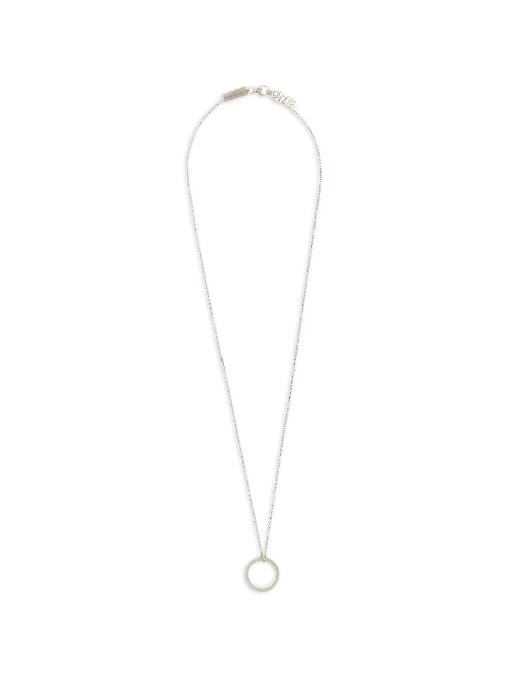 Maison Margiela Numeric engraved ring-pendant necklace - Argento