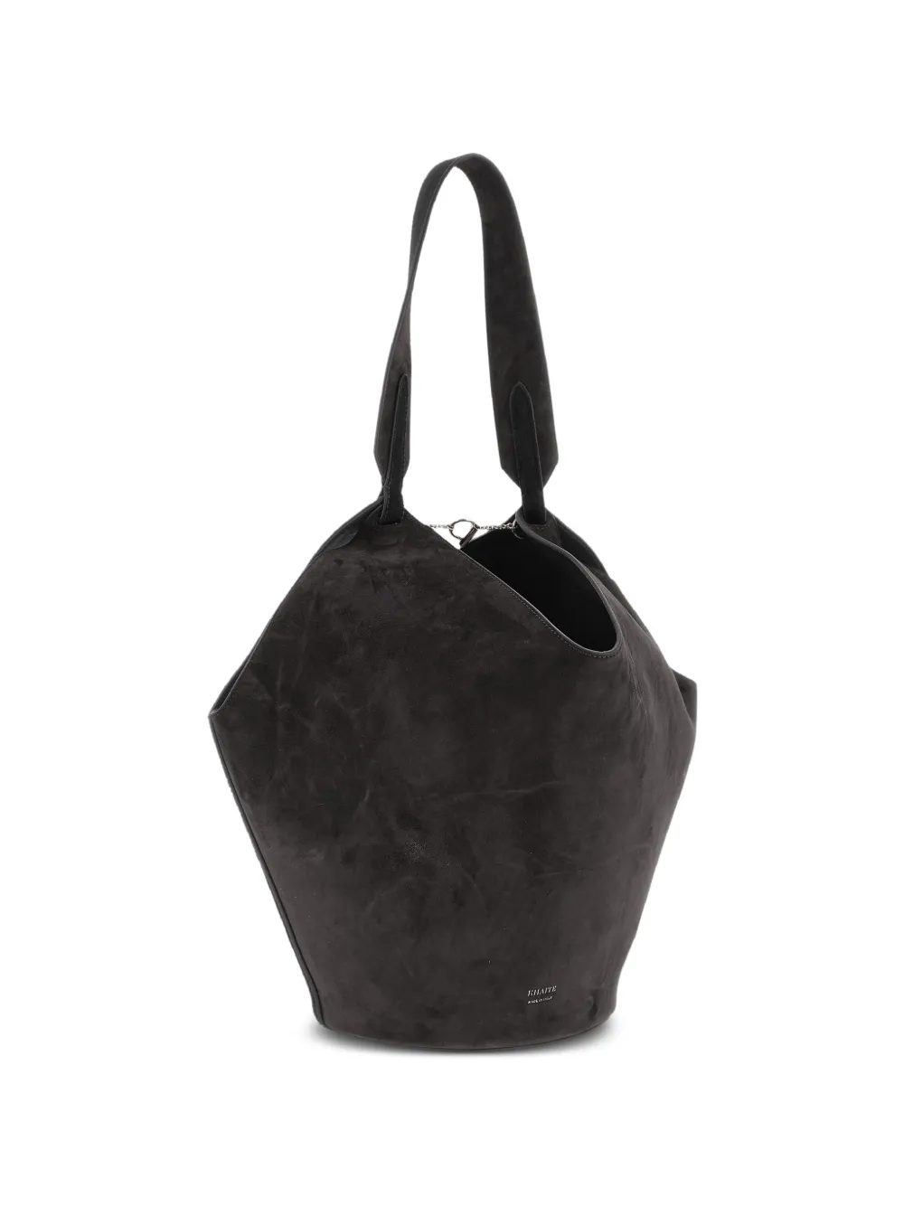 KHAITE Small Lotus Sculptural Tote Bag in Brown, view 2
