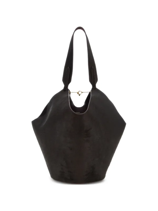 Khaite Small Lotus Sculptural Tote Bag in Brown