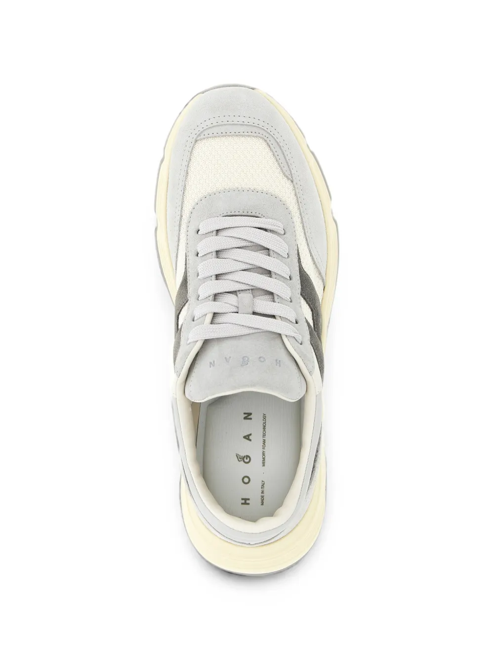 Hogan Hyperlight suede-panel low-top sneakers Grijs