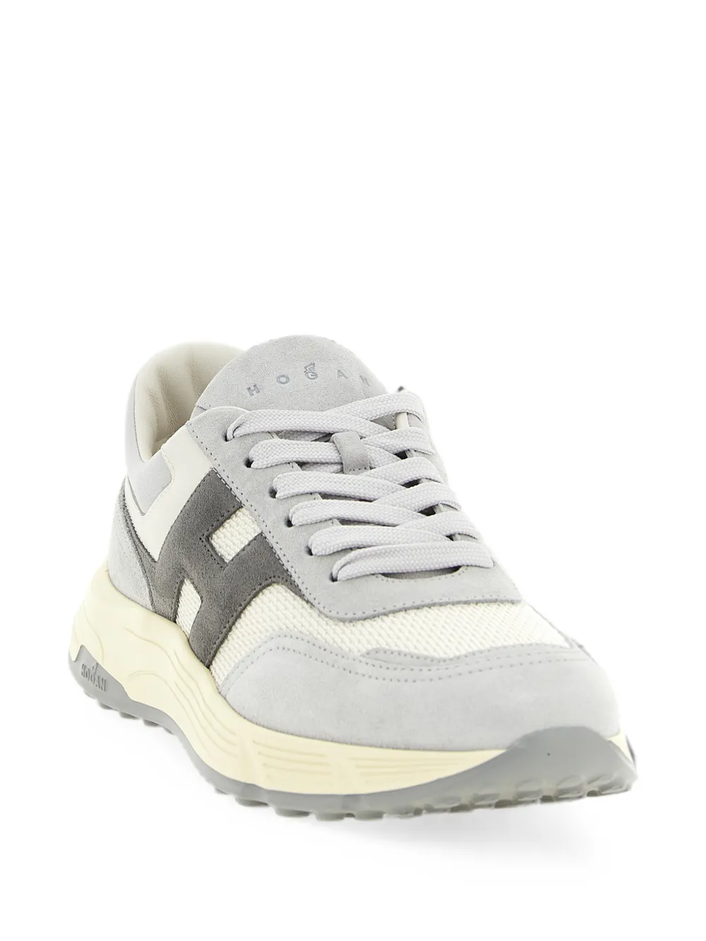 Hogan Hyperlight suede-panel low-top sneakers Grijs