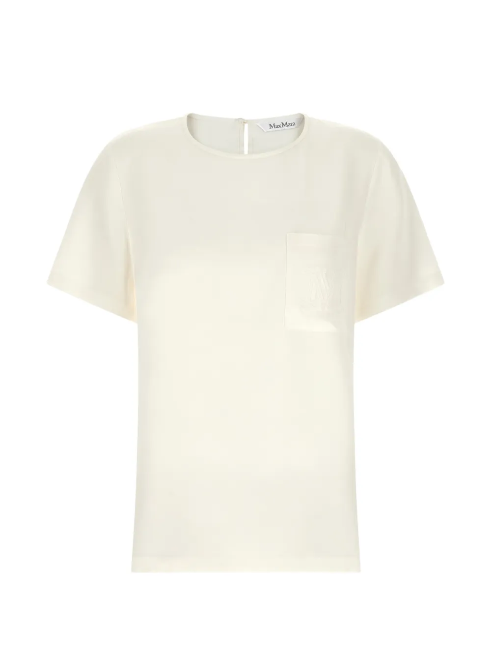 Max Mara MxmPagano embroidered silk blouse - Neutrals