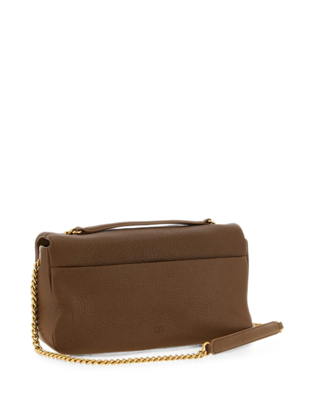 PINKO Love Birds leren schoudertas Bruin