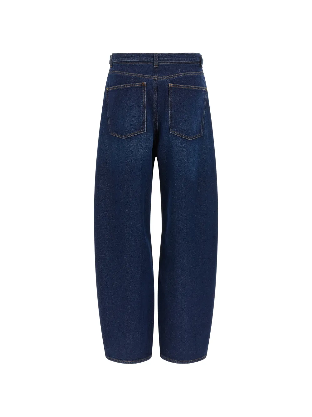 TWINSET Barrel jeans met toelopende pijpen en ceintuur Blauw