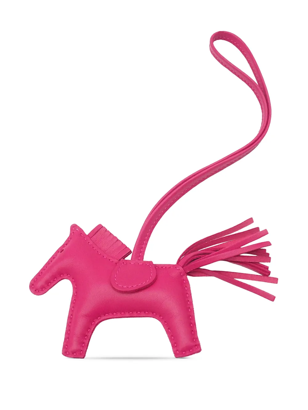 Hermès Pre-Owned 2020-2023 Milo Lambskin Grigri Rodeo PM Taschenanhänger mit Schlüsselanhänger - Rosa
