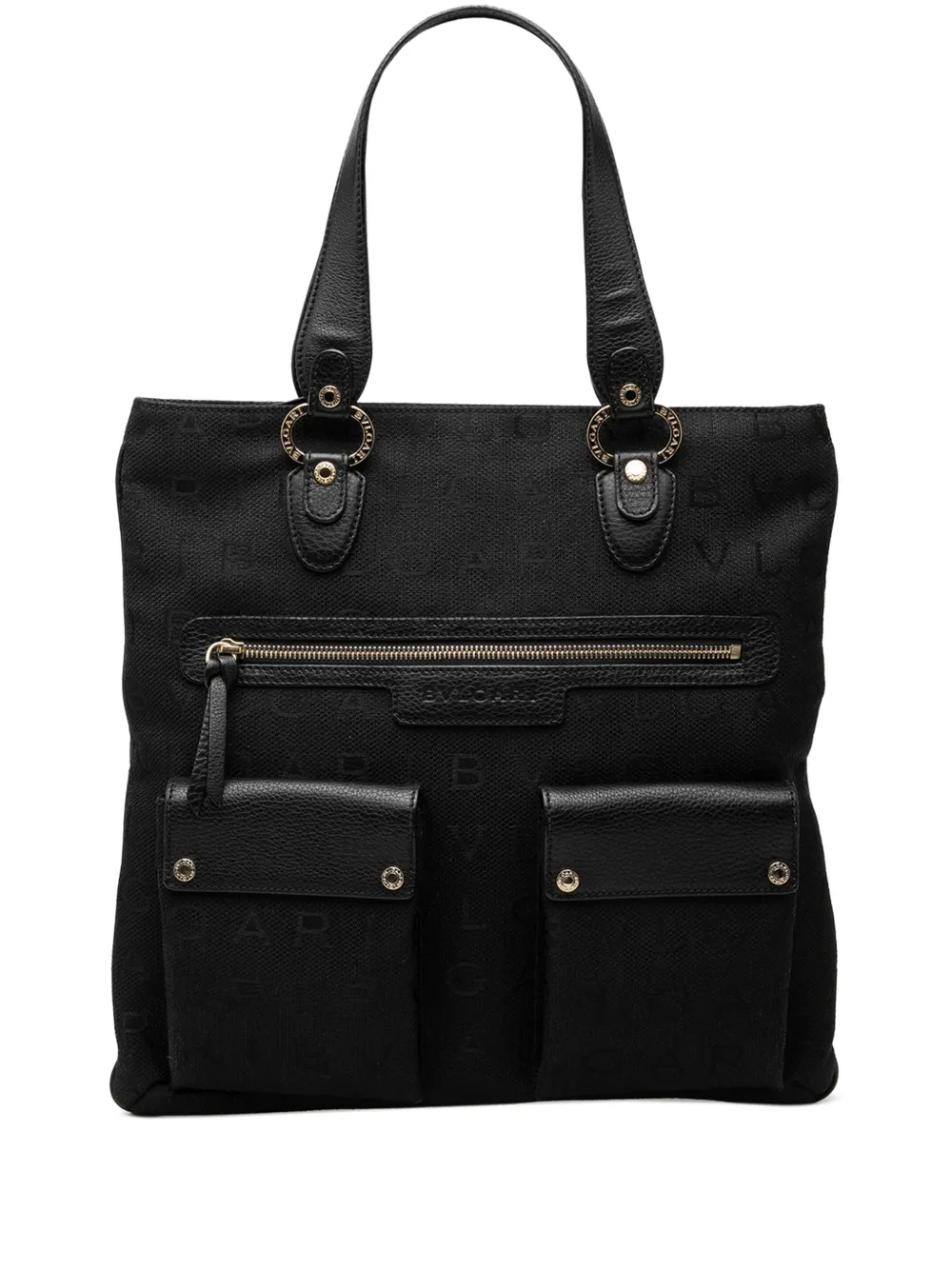 Bvlgari Pre-Owned 1990-2000s Logomania Canvas-Tote Bag - Schwarz