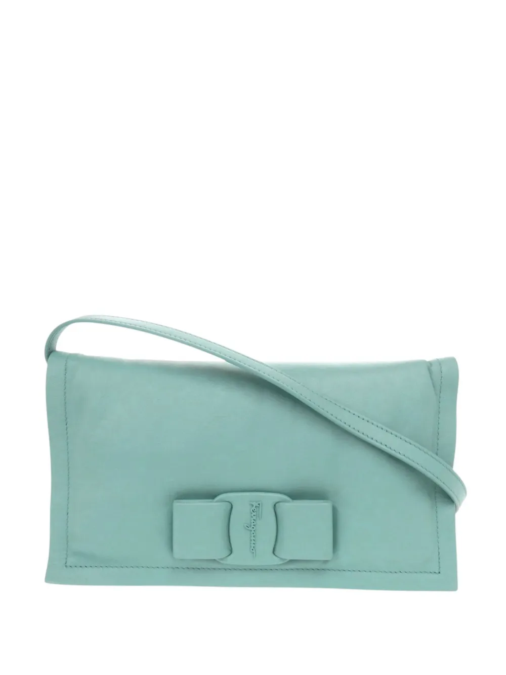 Ferragamo Pre-Owned Borsa a tracolla Viva Bow mini imbottita 2010-2026 - Blu