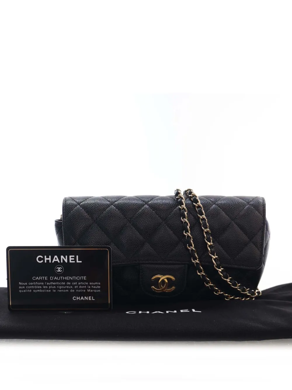 CHANEL archive サングラス マトラッセ ケース付 ココマーク ② CHANEL Pre-Owned 2021 ココマーク マトラッセ サングラスケース