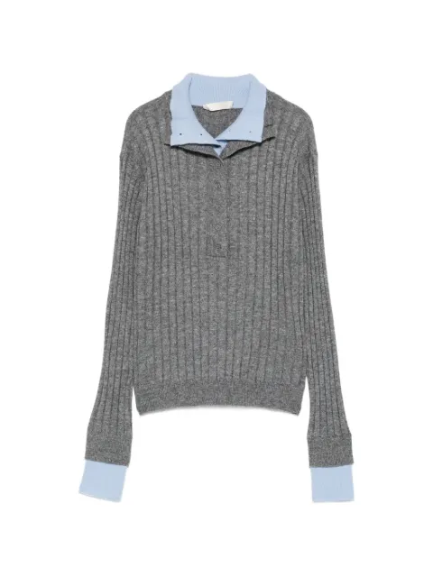 Eleh top tejido de canalé con botones