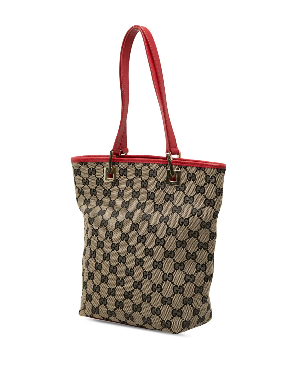 GUCCI GGキャンバス バッグ レッド Gucci Pre-Owned 2000-2015 GGキャンバス トートバッグ | レッド