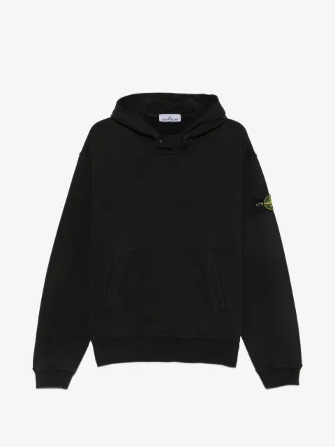 Stone Island logo-patch pouch-pocket hoodie