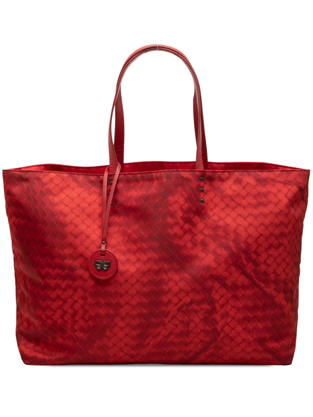 Bottega Veneta Pre-Owned 2012-2026 Intrecciolusion Tote Bag aus Nylon - Rot