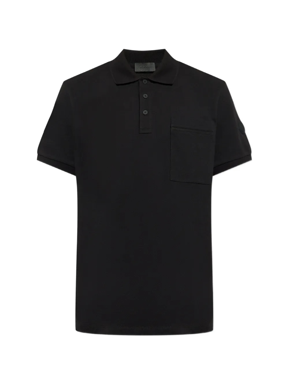 Moncler Chest-pocket Polo Shirt In Black