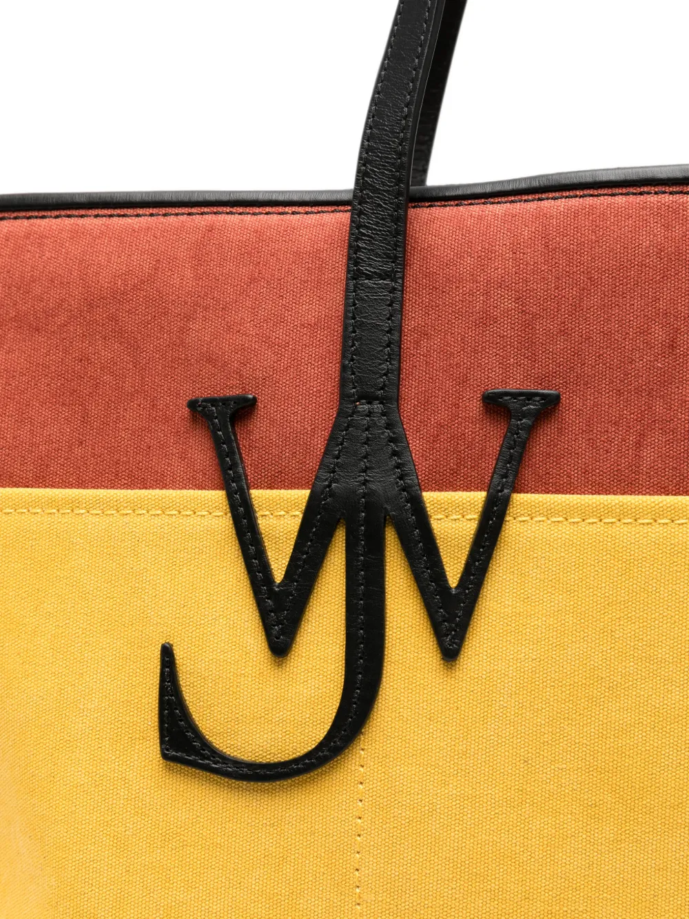 JW Anderson Shopper met colourblocking en logo-hanger Geel