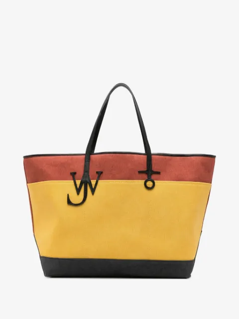 JW Anderson logo-pendant colour-block tote bag