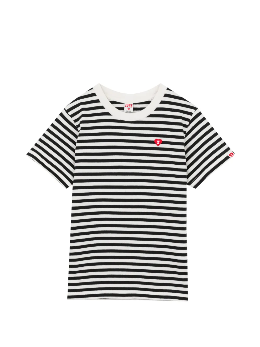APEE™ by *A BATHING APE® striped heart-patch T-shirt