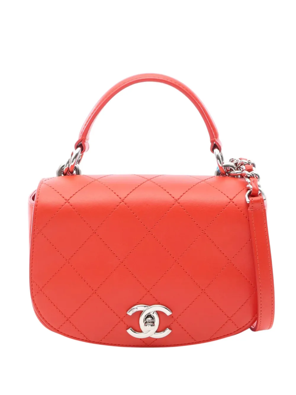 CHANEL Pre-Owned 2016-2017 Calfskin Ring My Bag satchel - Red