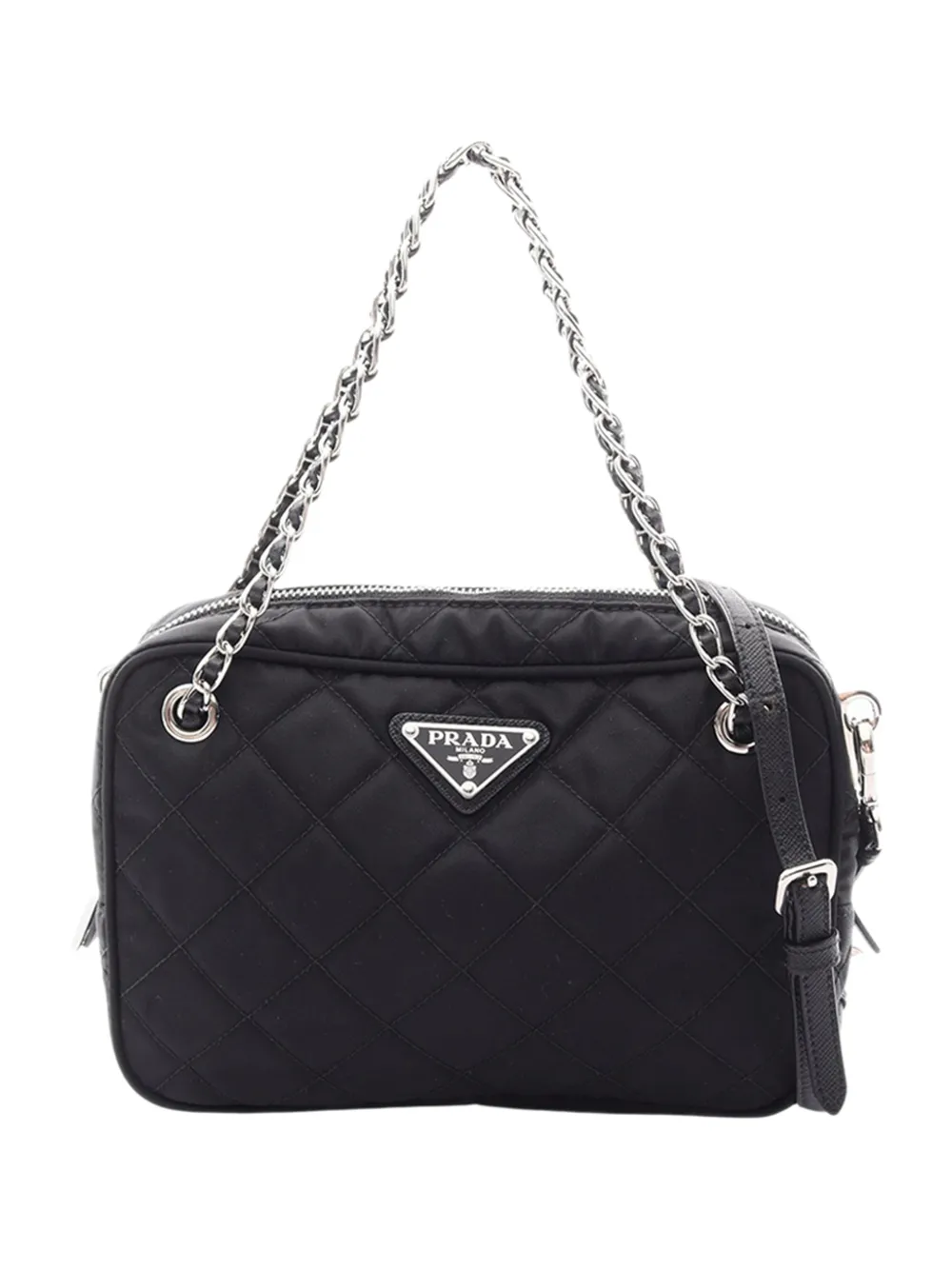 Prada Pre-Owned 2013-2026 Impuntu Tessuto Satchel-Tasche - Schwarz
