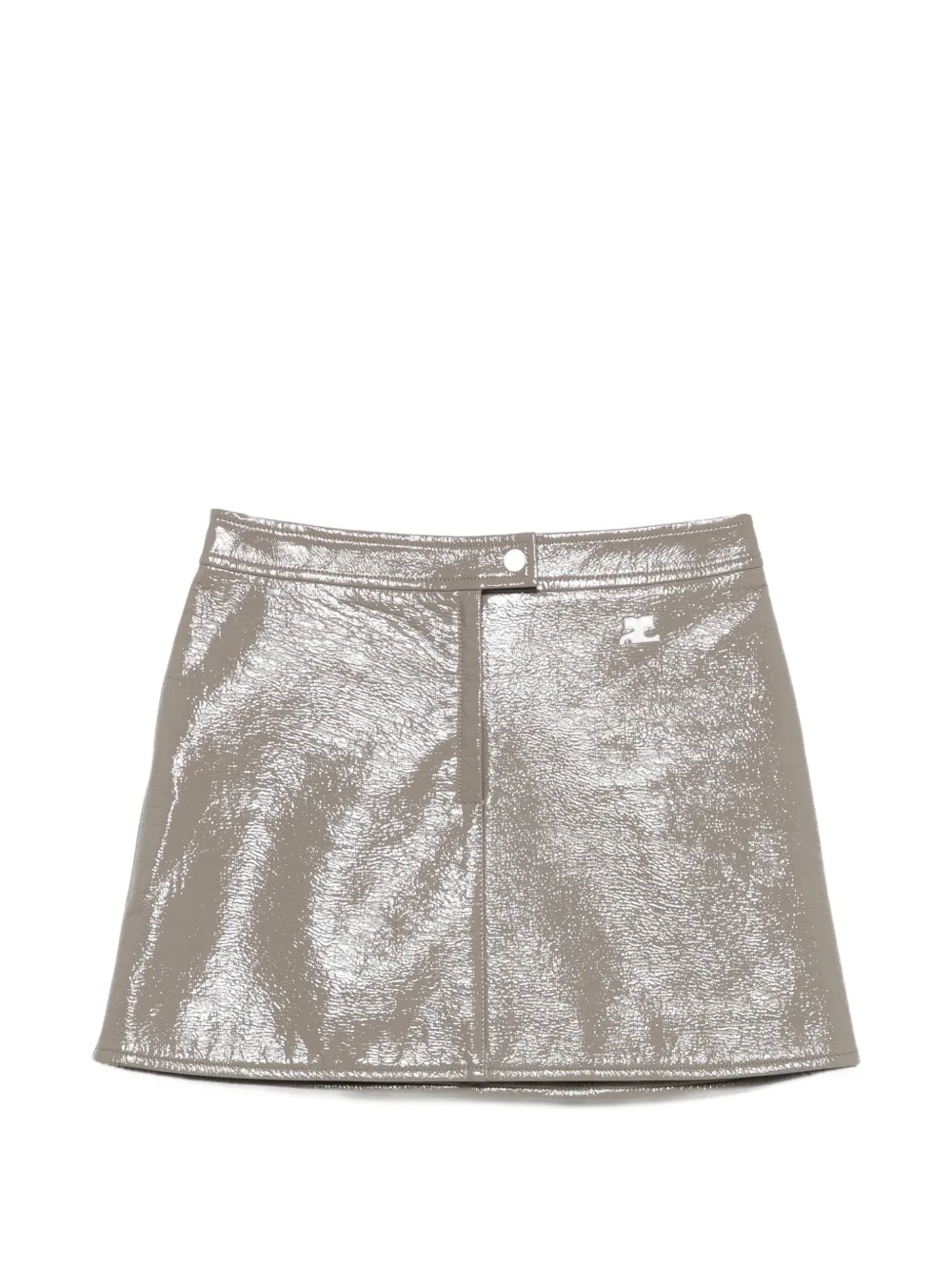 Courrèges Reedition vinyl mini skirt - Grigio