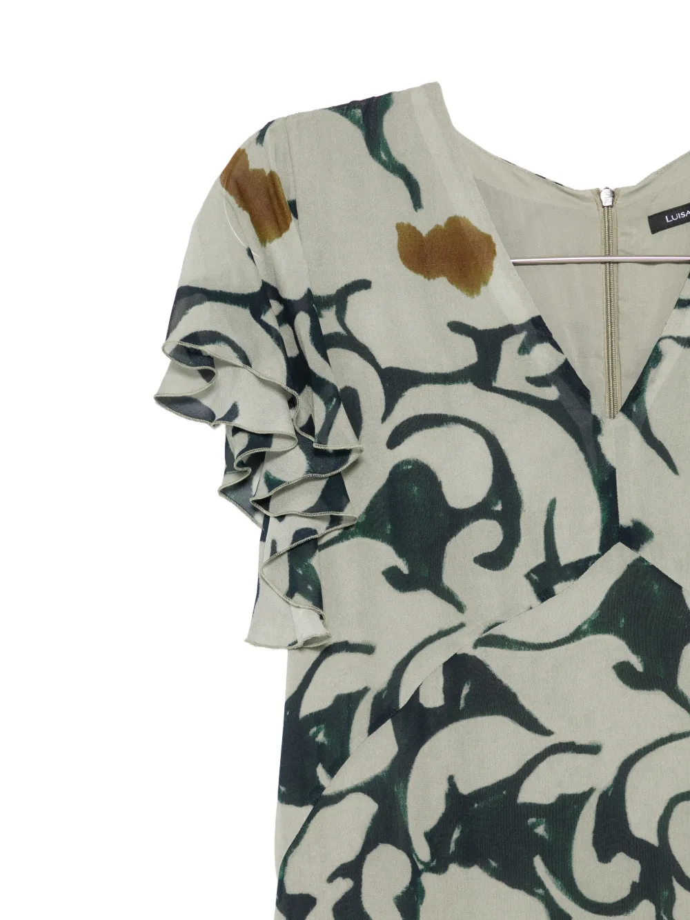 Luisa Cerano Maxi-jurk met bloemenprint Blauw