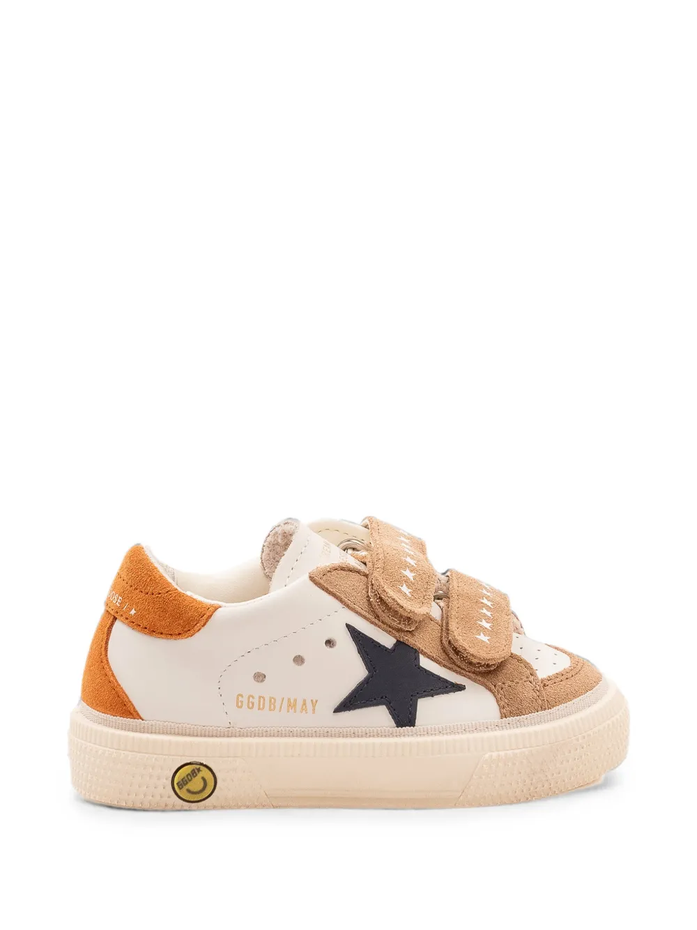 Golden Goose Kids May School star-patch sneakers Wit