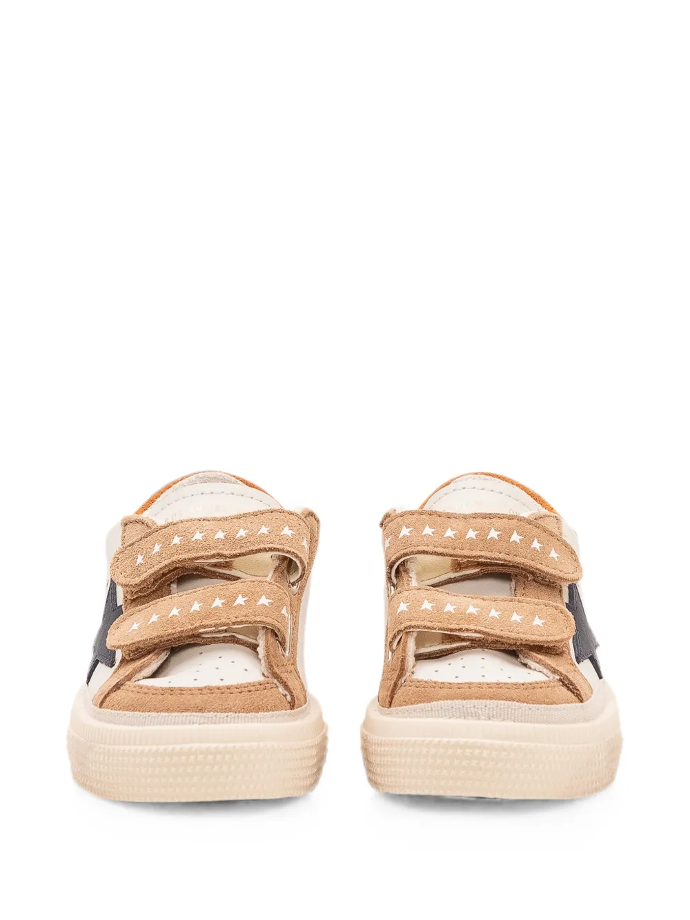 Golden Goose Kids May School star-patch sneakers Wit