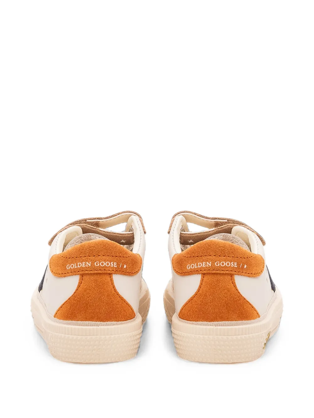 Golden Goose Kids May School star-patch sneakers Wit
