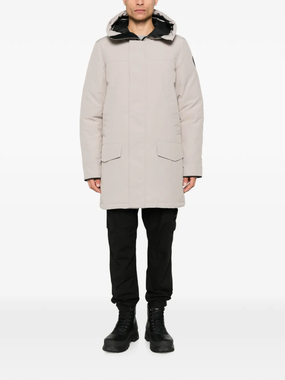 Canada Goose Jas met logopatch en capuchon Beige