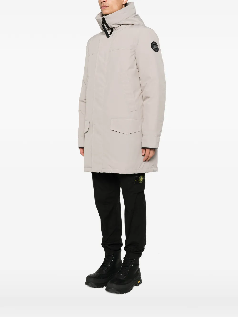 Canada Goose Jas met logopatch en capuchon Beige