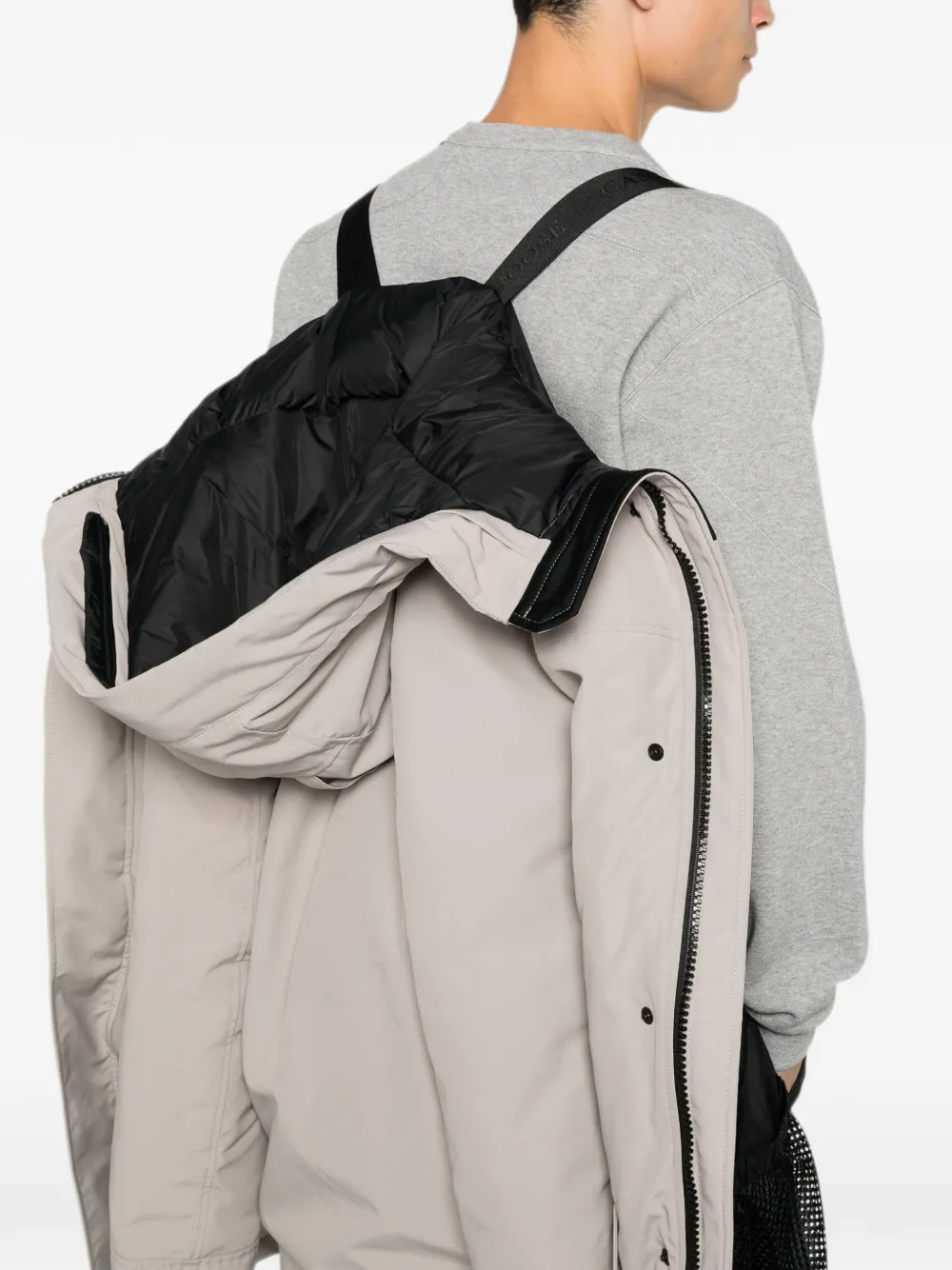 Canada Goose Jas met logopatch en capuchon Beige