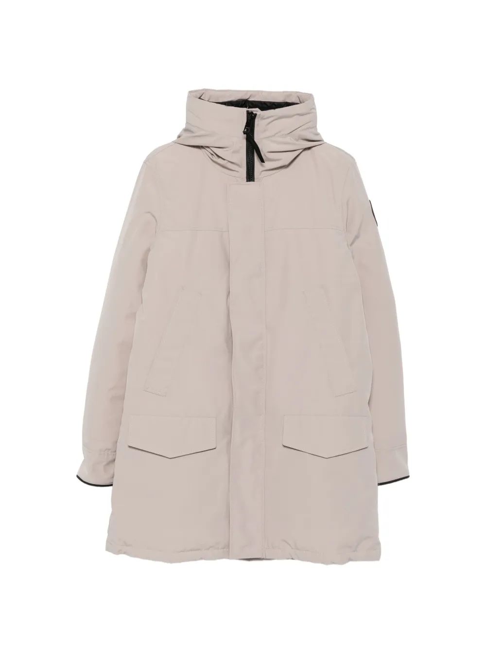 Canada Goose hooded logo-patch coat - Toni neutri